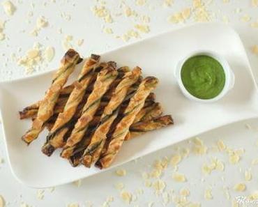 Torsades feuilletées au pesto de fanes de radis