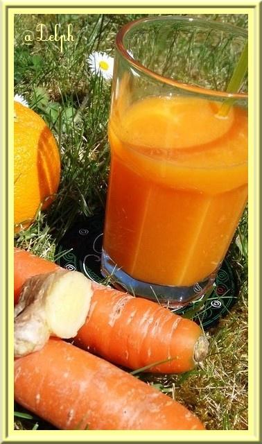 Jus d'orange, carottes et gingembre