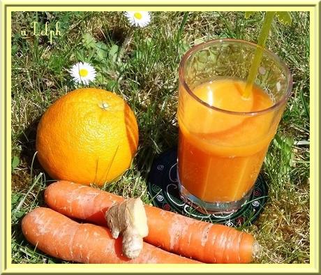 Jus d'orange, carottes et gingembre