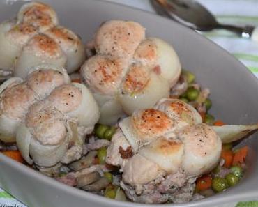 Paupiettes de veau braisées aux petits légumes