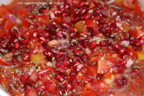 Salade de tomates et grenade