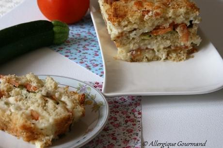 Croque-cake aux légumes, bio, sans oeufs ni gluten