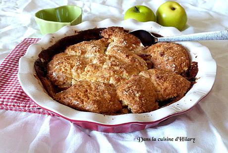 Apple cobbler moelleux et carmélisé à souhait / Apple cobbler, a soft and caramelized delight