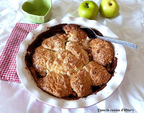 Apple cobbler moelleux et carmélisé à souhait / Apple cobbler, a soft and caramelized delight