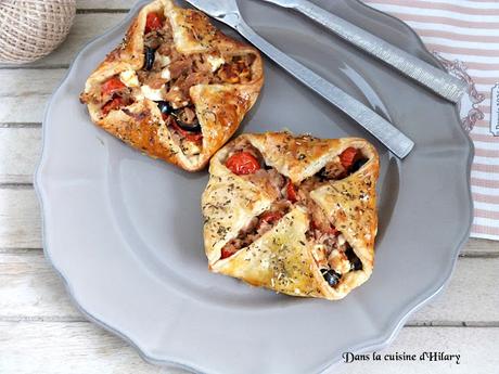 Carrés feuilletés aux influences Grecques / Greek style puff pastry