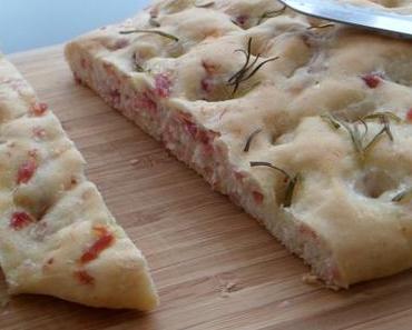 Focaccia au bacon et romarin