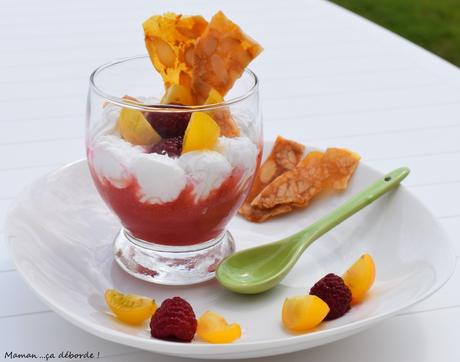 Verrine tomate, framboise et coco