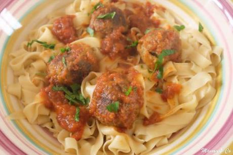 Tagliatelles aux boulettes de sardines épicées