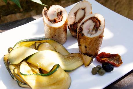 Escalopes de poulet farcies à la provençale