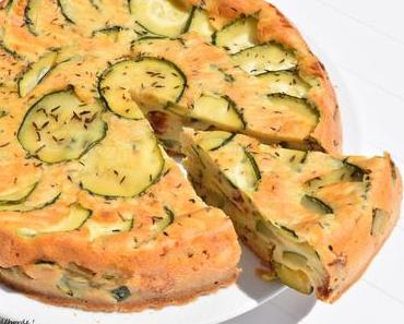 Gâteau renversé au yaourt et courgettes grillées