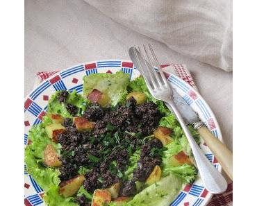 Salade tiède de boudin noir aux pommes de terre