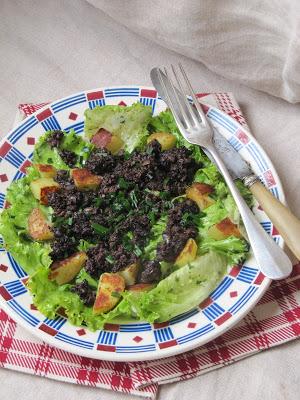 Salade tiède de boudin noir aux pommes de terre