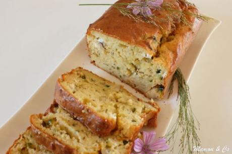 Cake aux courgettes, chèvre frais et noix du Brésil