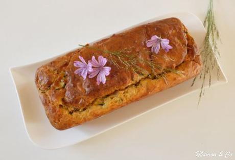 Cake aux courgettes, chèvre frais et noix du Brésil