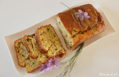 Cake aux courgettes, chèvre frais et noix du Brésil