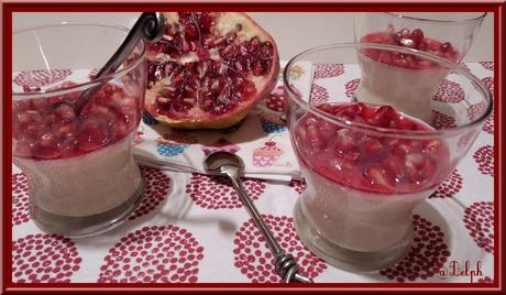 Panna cotta à la coco et à la grenade 