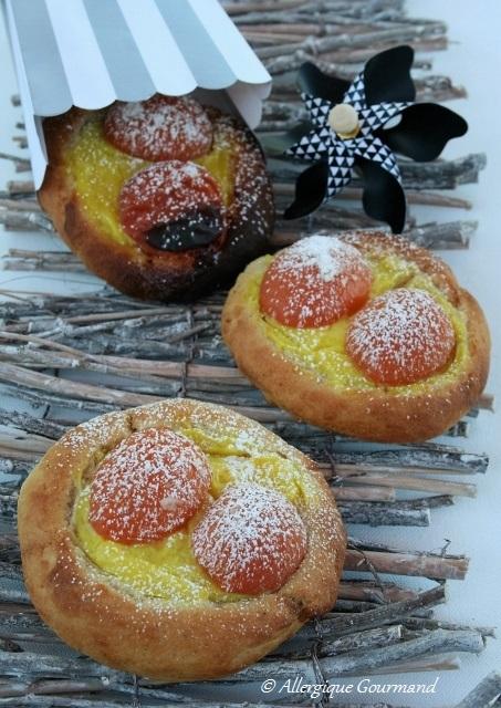 Brioches façon tarte aux abricots, Bio, sans oeufs, gluten .......