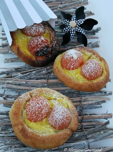 Brioches façon tarte aux abricots, Bio, sans oeufs, gluten .......