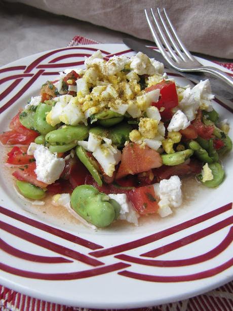 Salade de fèves au chèvre