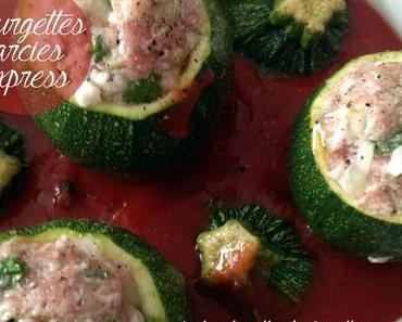Courgettes farcies sauce tomate en mode express