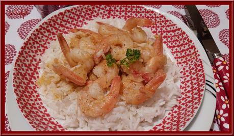 Crevettes au Curry et coco