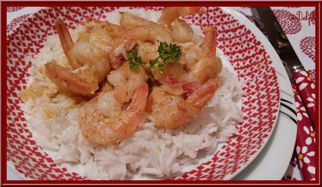 Crevettes au Curry et coco