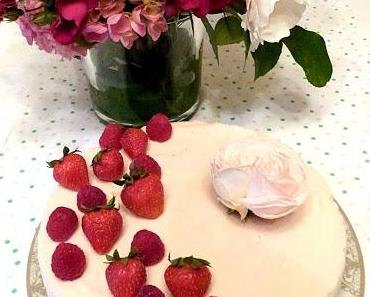 Cheesecake à la fraise façon fraisier (no bake) / No bake strawberry cheesecake