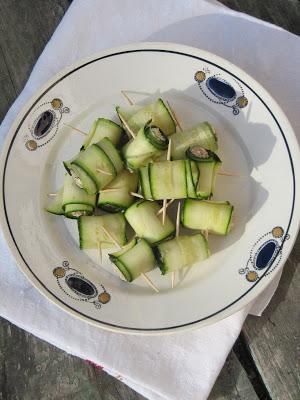 Roulades de courgette à la feta