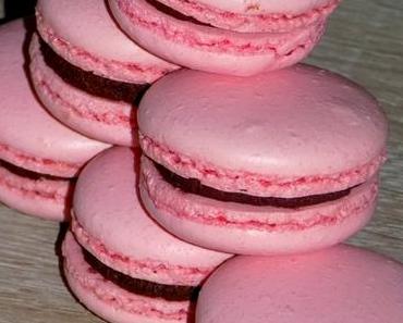 macarons chocolat framboise