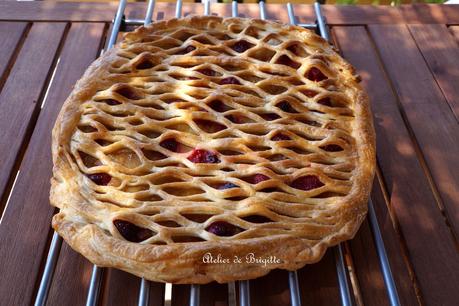 Grillé aux pommes et framboises