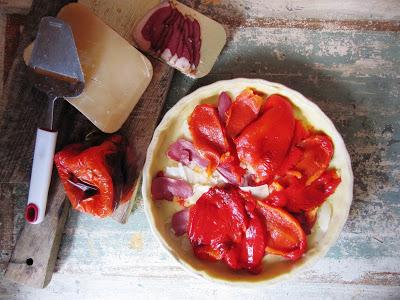 Quiche aux poivrons à l'Ossau-Iraty