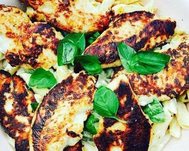 Penne au poulet et au citron vert recette express