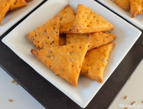 Crackers à la tomate et au sésame