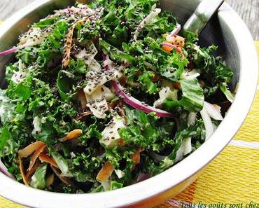 Rémoulade de chou-rave, kale et graines de chia