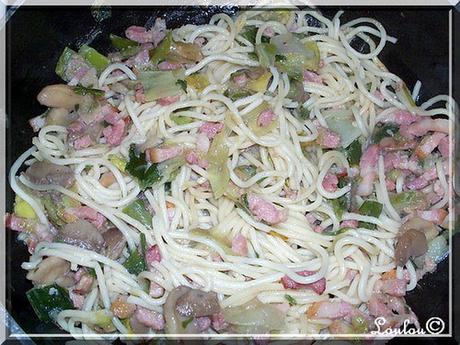 poêlée spaghettis