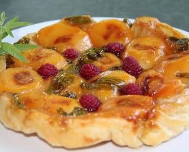 TATIN AUX PECHES ET VERVEINE CITRONNELLE