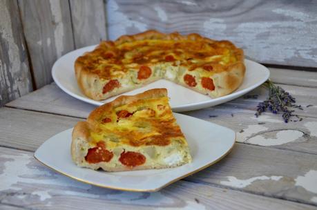 Tarte aux cœurs d’artichauts et aux tomates cerises