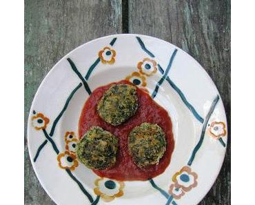Boulettes d'épinards à la sauce tomates