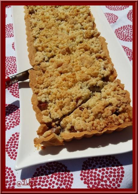 Tarte rhubarbe en crumble