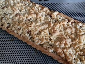 Tarte rhubarbe en crumble