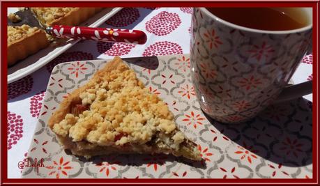 Tarte rhubarbe en crumble