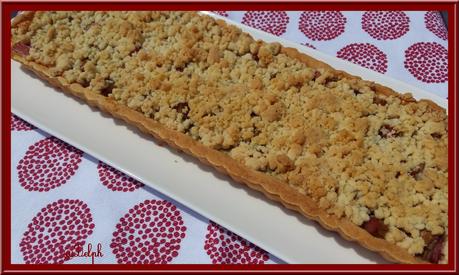 Tarte rhubarbe en crumble