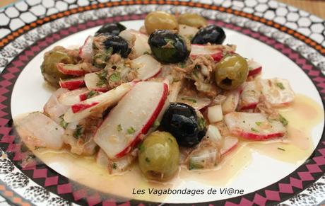 Salade Tunisienne radis, olives et thon