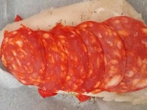 Papillotes de dorade-sébaste aux poivrons et au chorizo 