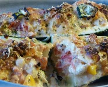 ღ " Miam " Courgette farcie au Poulet et Boursin