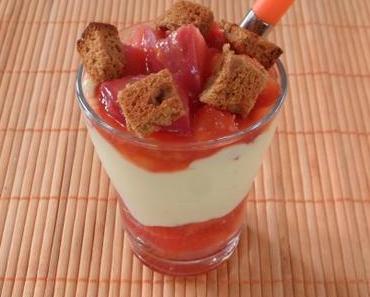 Crème et poêlée de prunes, nectarines au miel