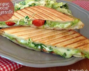 Croque avocat mozzarella