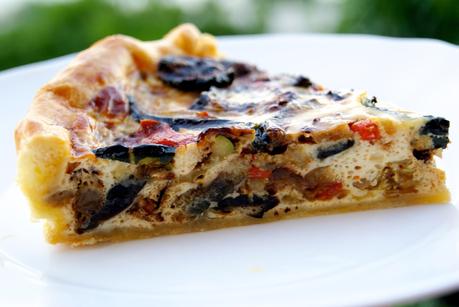 Quiche aux légumes grillés