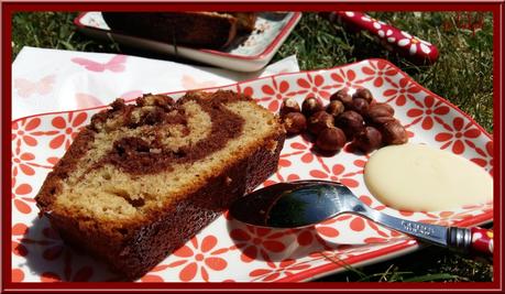 Cake marbré chocolat noisette