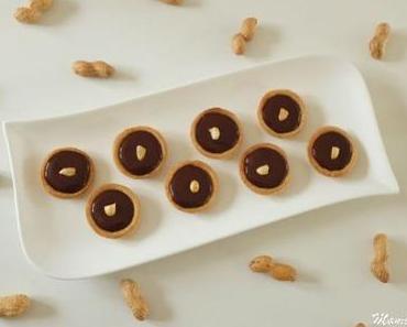 Mini-tartelettes ganache chocolat et cacahuètes